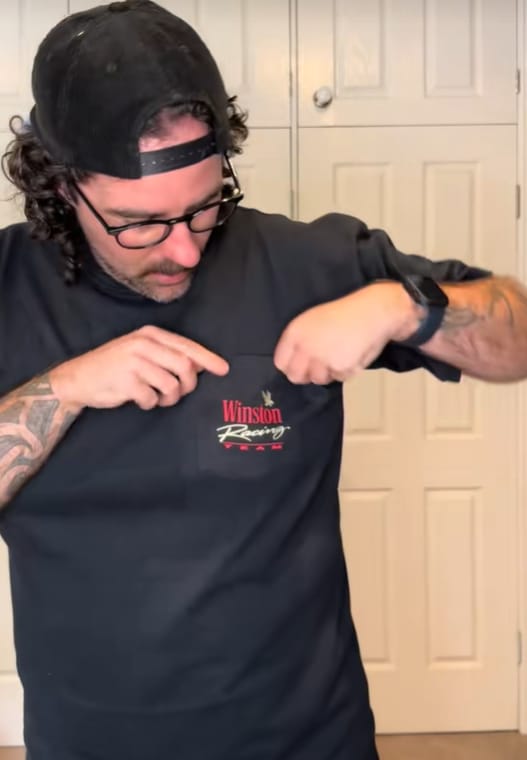 Customer photo review of Vintage 90s Winston Cigarettes Racing Team Tee - XL