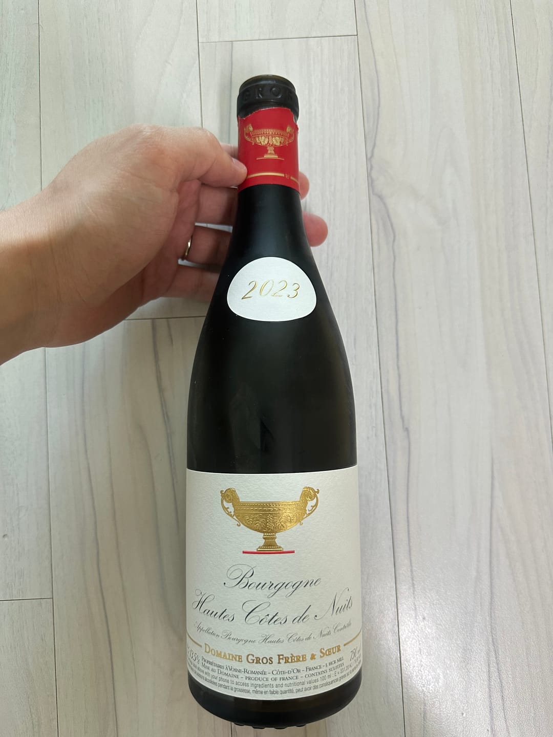 Customer photo review of Domaine Gros Frere et Soeur Hautes Cotes de Nuits Rouge 2023