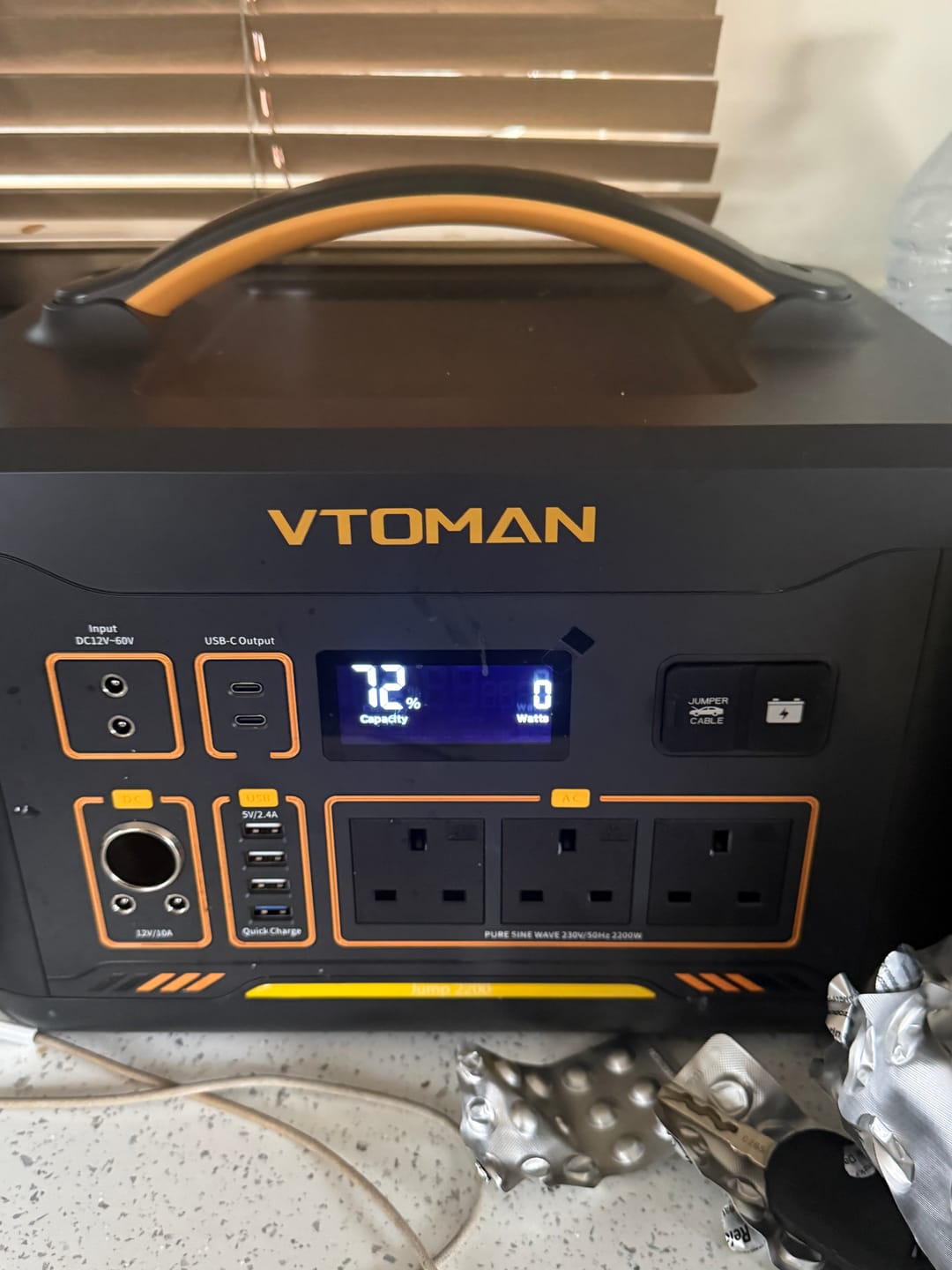 Customer photo review of VTOMAN Jump 2200 Portable Power Station