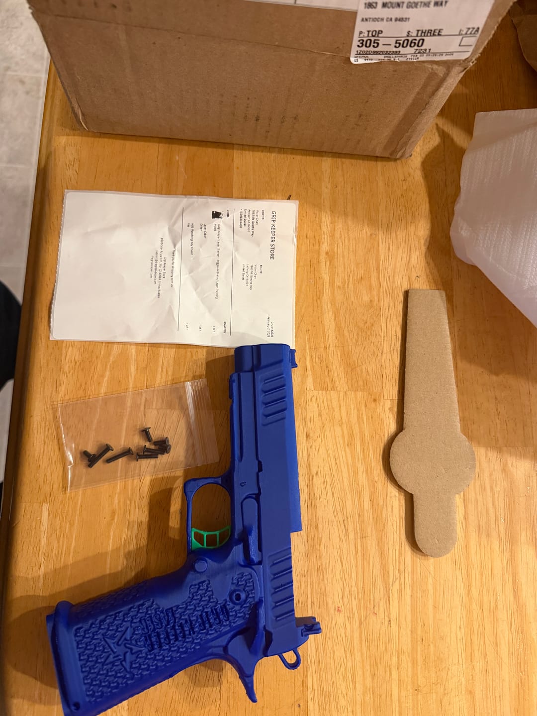 Customer photo review of Grip Keeper Laser Trainer – Trigger-Activated Laser Training Pistol