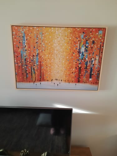Customer photo review of Orange Sunset Stroll Canvas Print