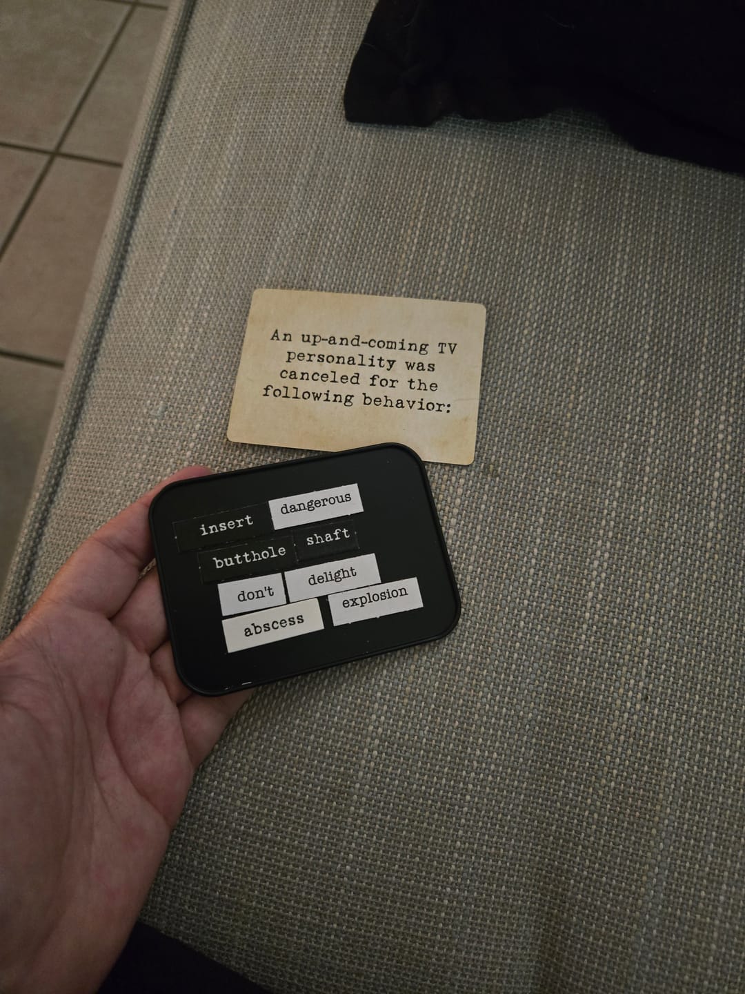 Customer photo review of Ransom Notes: NSFW (Not Safe for Work) Content Pack