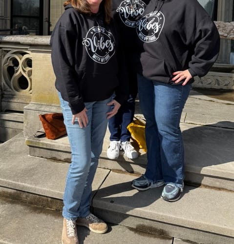 Customer photo review of Weekend Vibes With My Tribe Hoodie