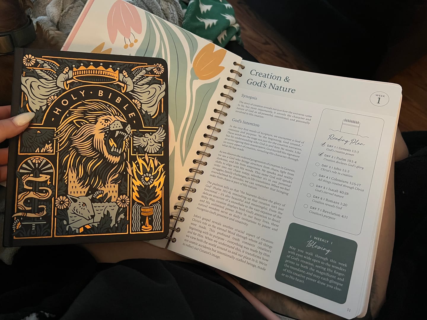 Customer photo review of His and Hers Bible In A Year Bundle