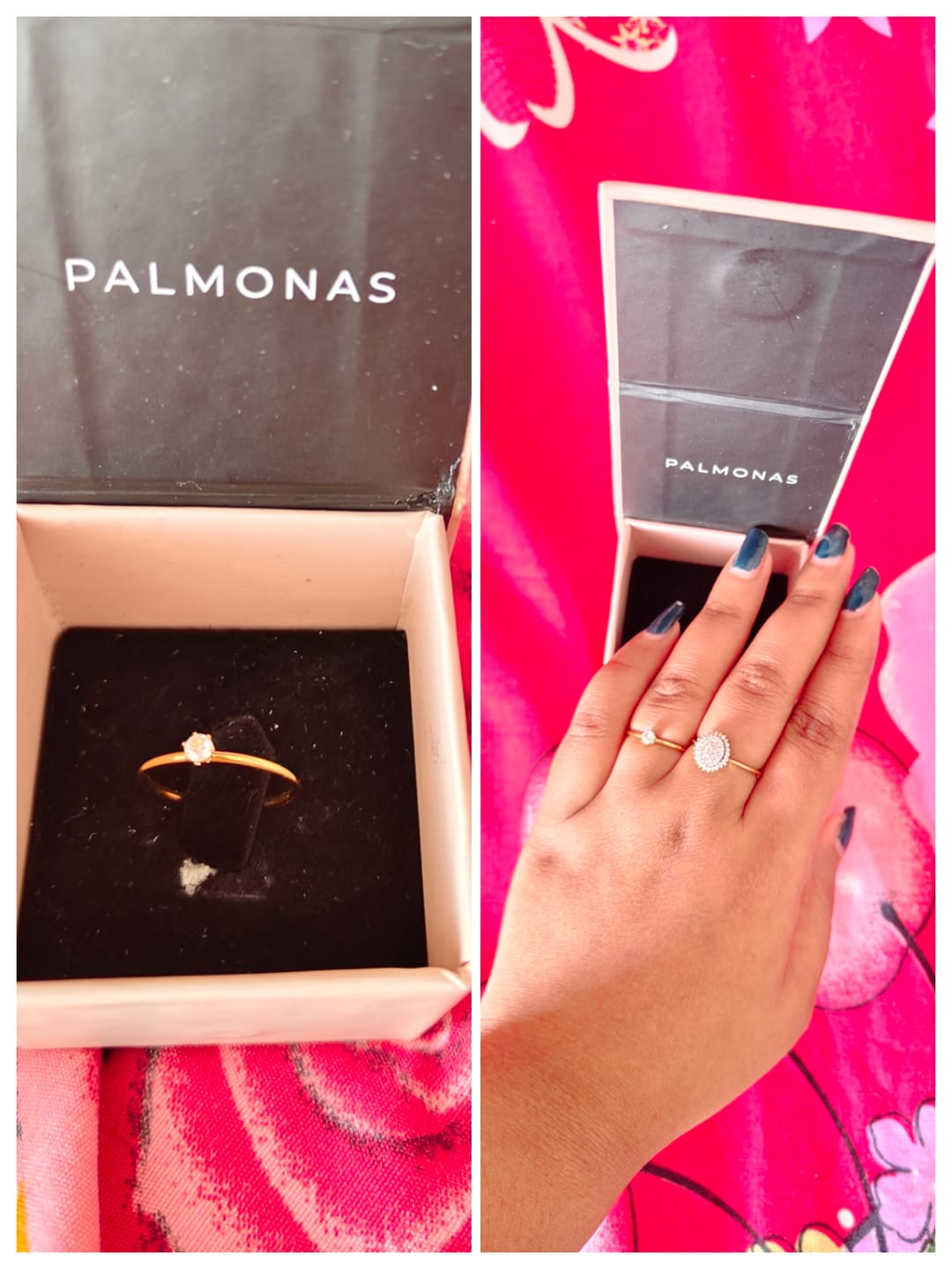 Customer photo review of Dainty Solitaire Ring