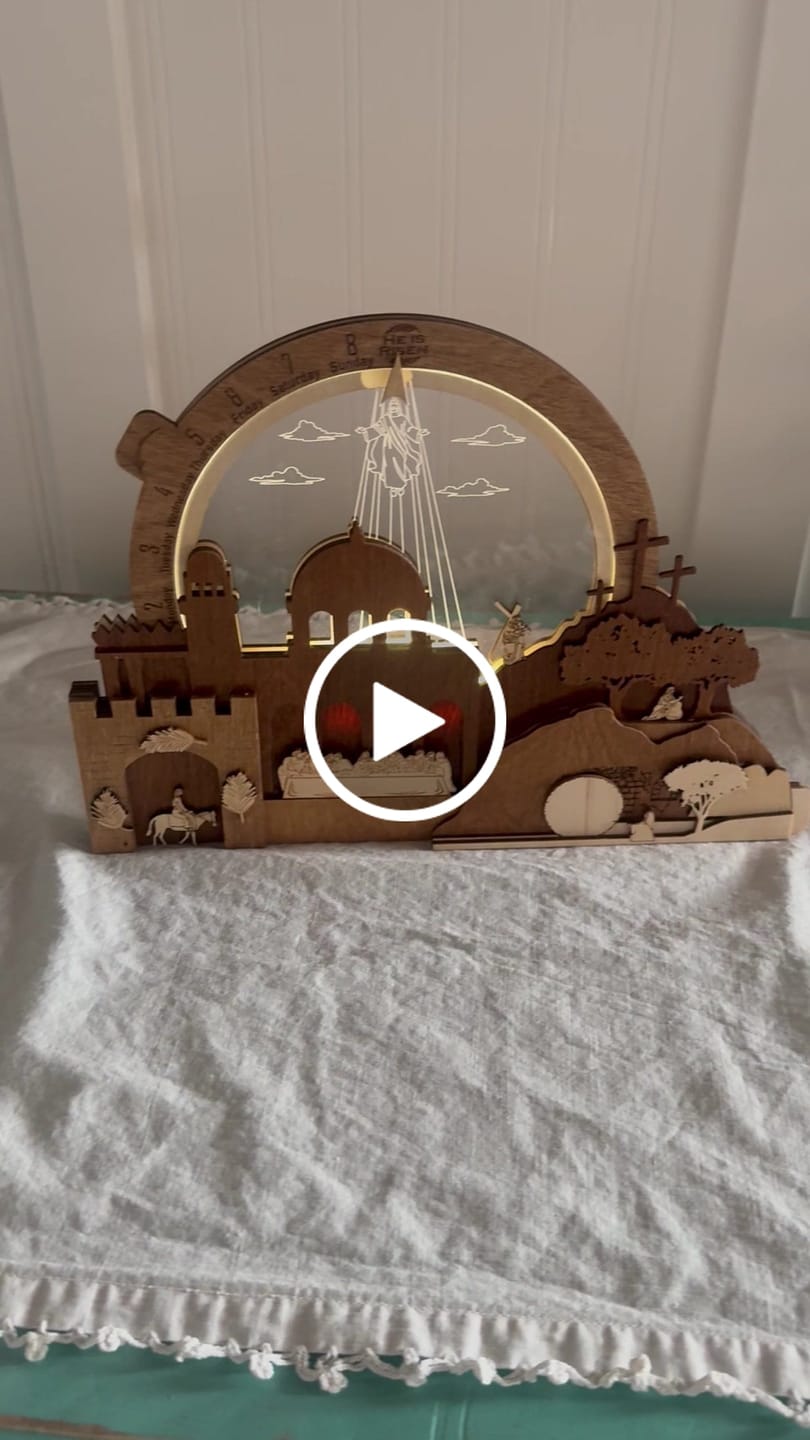 Customer video review of Easter Creche Countdown | Light-Up and Music Display