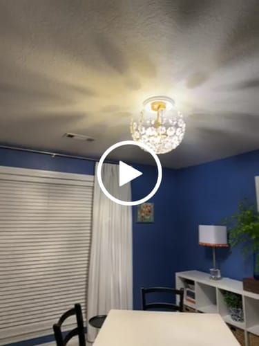 Customer video review of French Sculpture Brass Bloom Glass Floral Semi Flush Mount