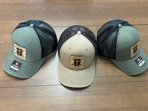 Customer photo review of Premium Custom Leather Patch Hats (Wholesale)