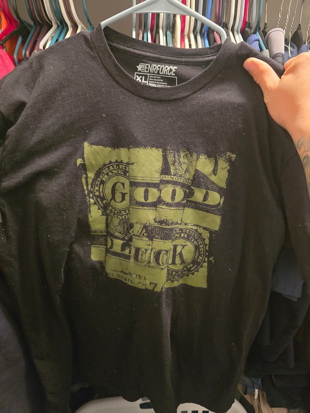 Customer photo review of Good Luck Tee