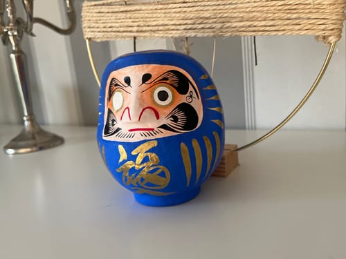Customer photo review of Daruma Japonais Bleu - 9 à 15 cm