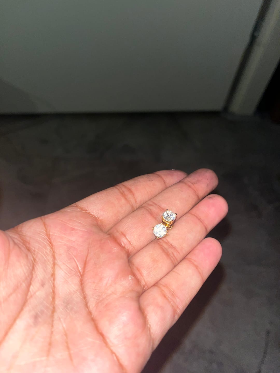 Customer photo review of MOISSANITE DIAMOND STUDS. - 5MM
