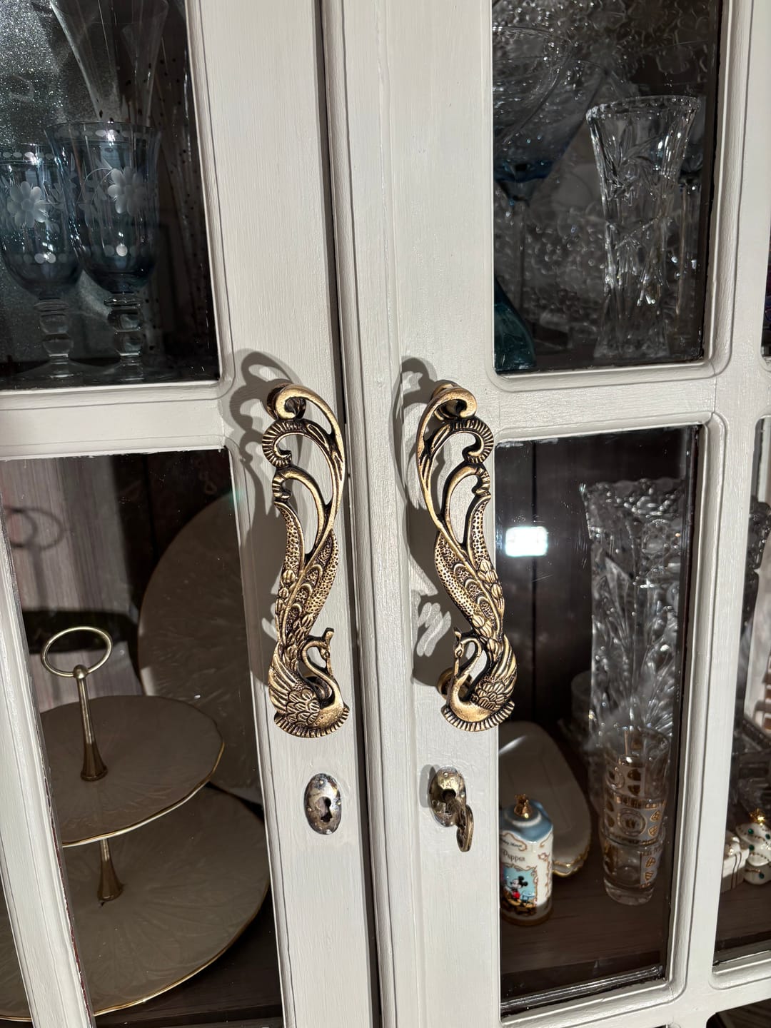 Customer photo review of Brass Peacock Door handle - Antique Brass
