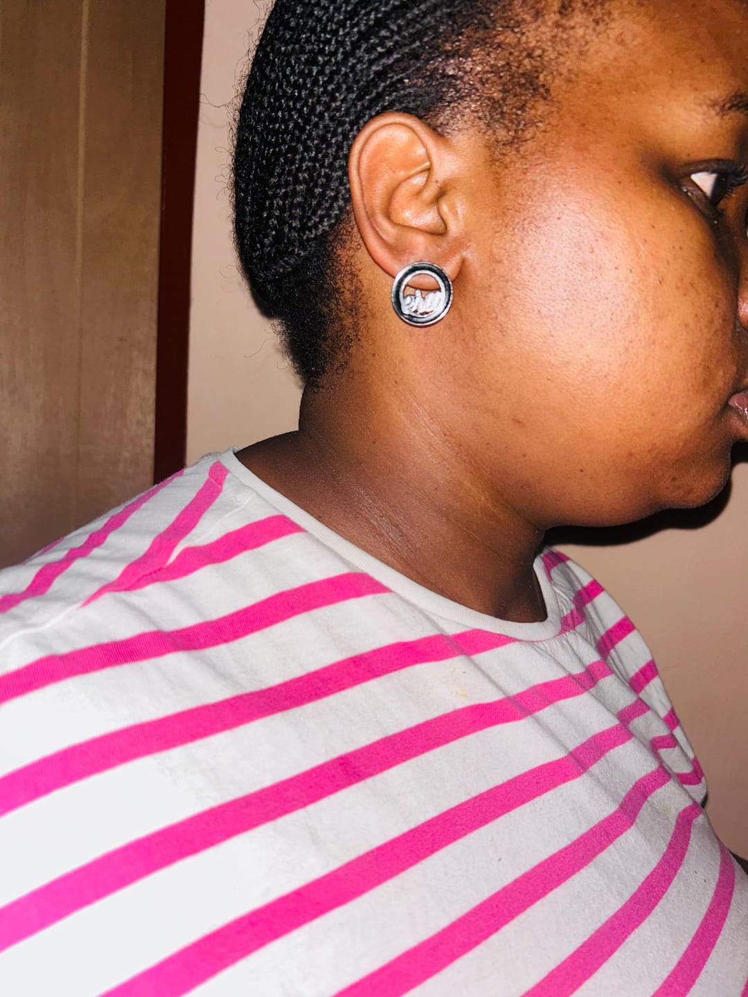 Customer photo review of Silver Diva Studs