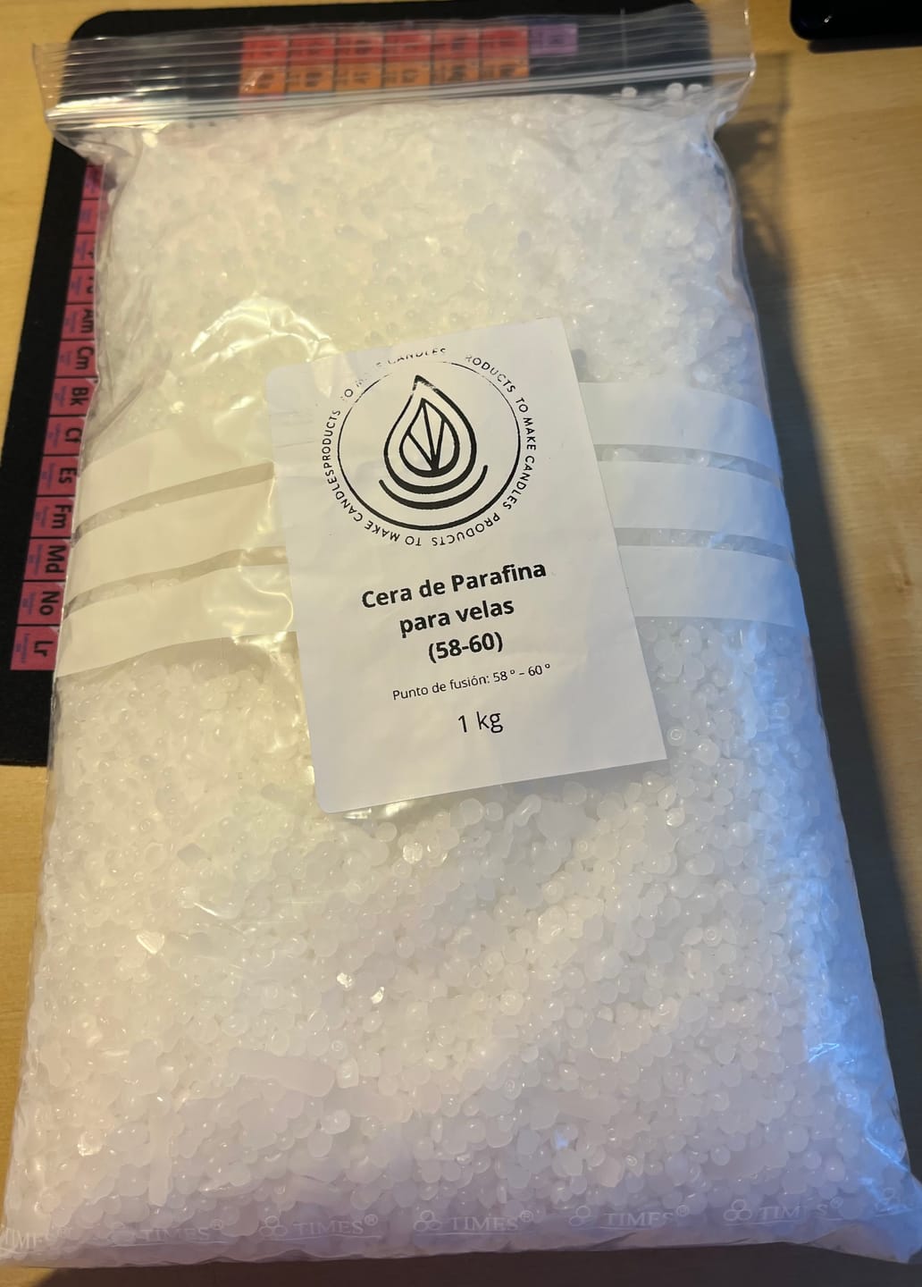 Customer photo review of Cera de Parafina para Velas (58-60)