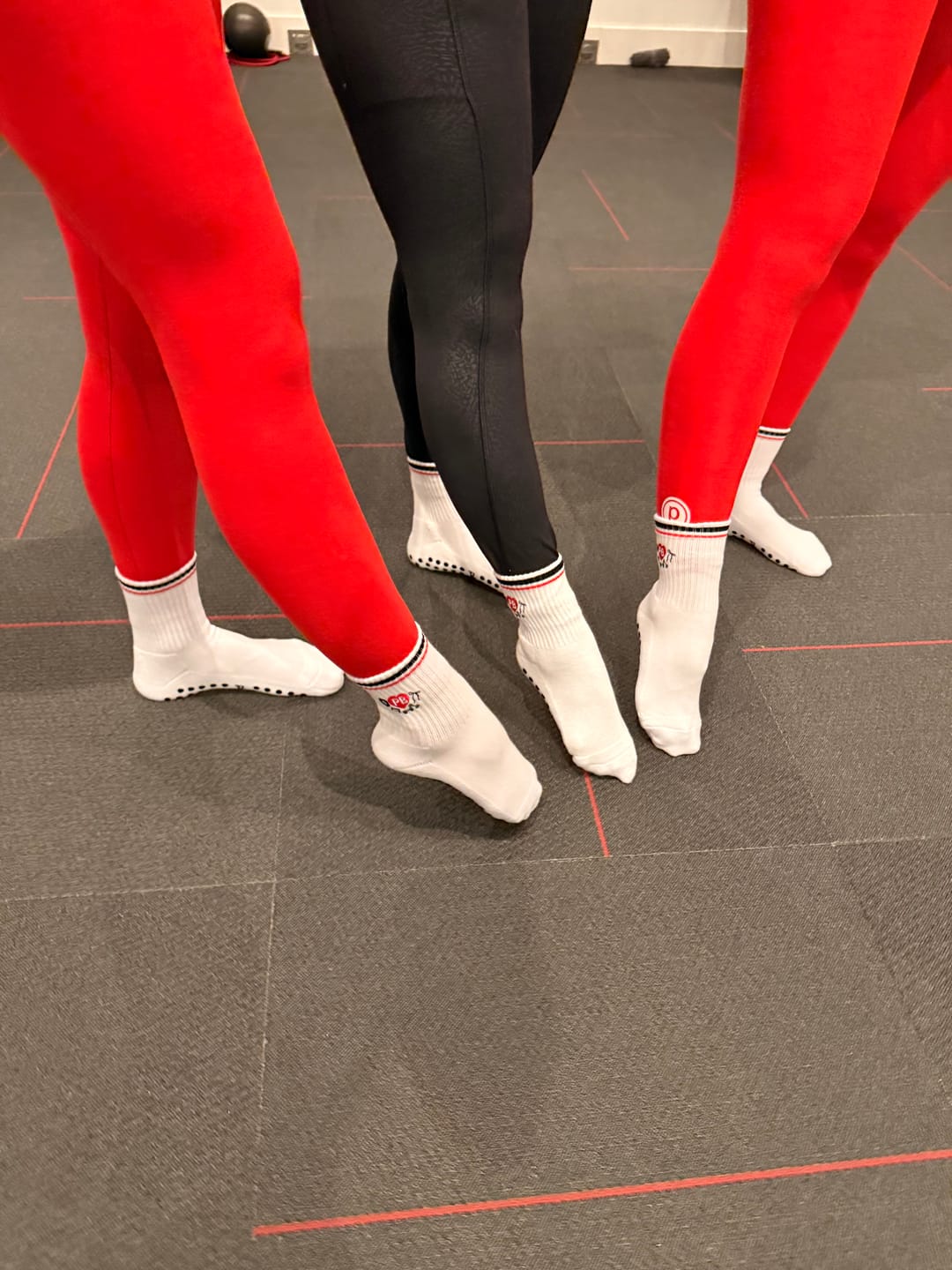 Customer photo review of I LOVE PB Black Grip Socks