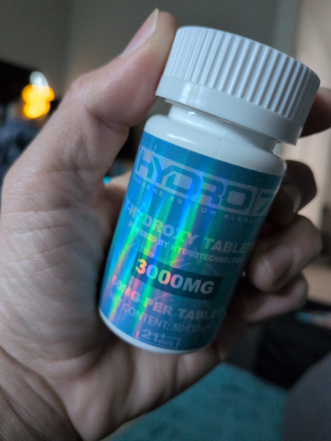 Customer photo review of 7-Hydroxy Tablets - 60MG (50 Count) 3000MG
