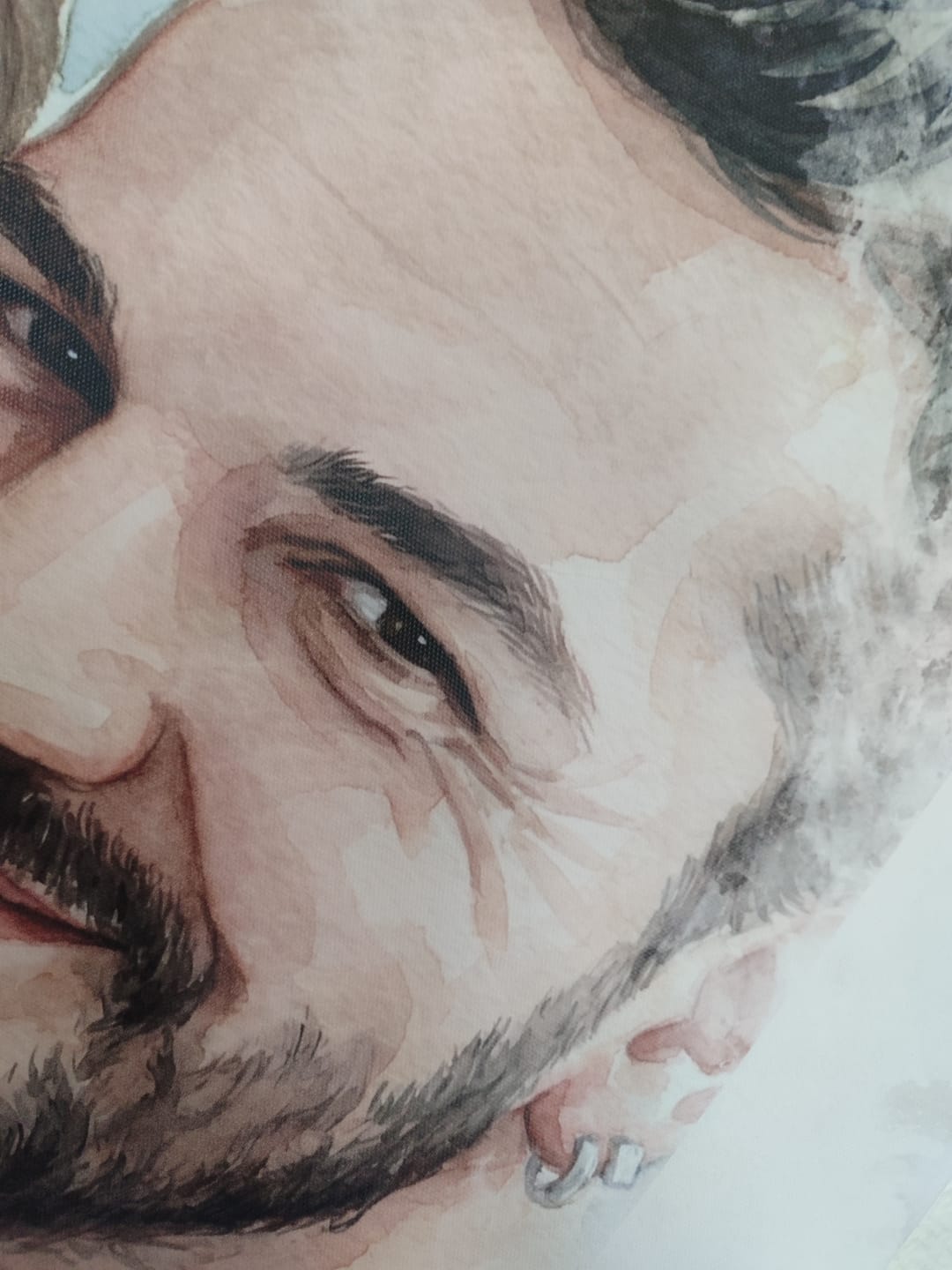 Customer photo review of Personalisierte Leinwand - "Du & Ich Aquarell"