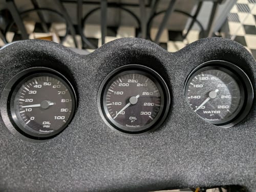 Customer photo review of Datsun Z 240Z 260Z 280Z Accessory Speedhut Gauge Adapters