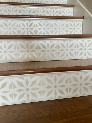 Customer photo review of Midar Faux-Tile Stencil
