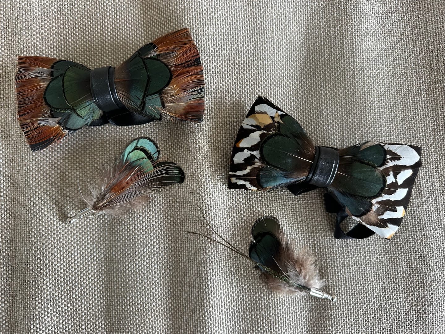 Customer photo review of The Weston - Feather Bow Tie