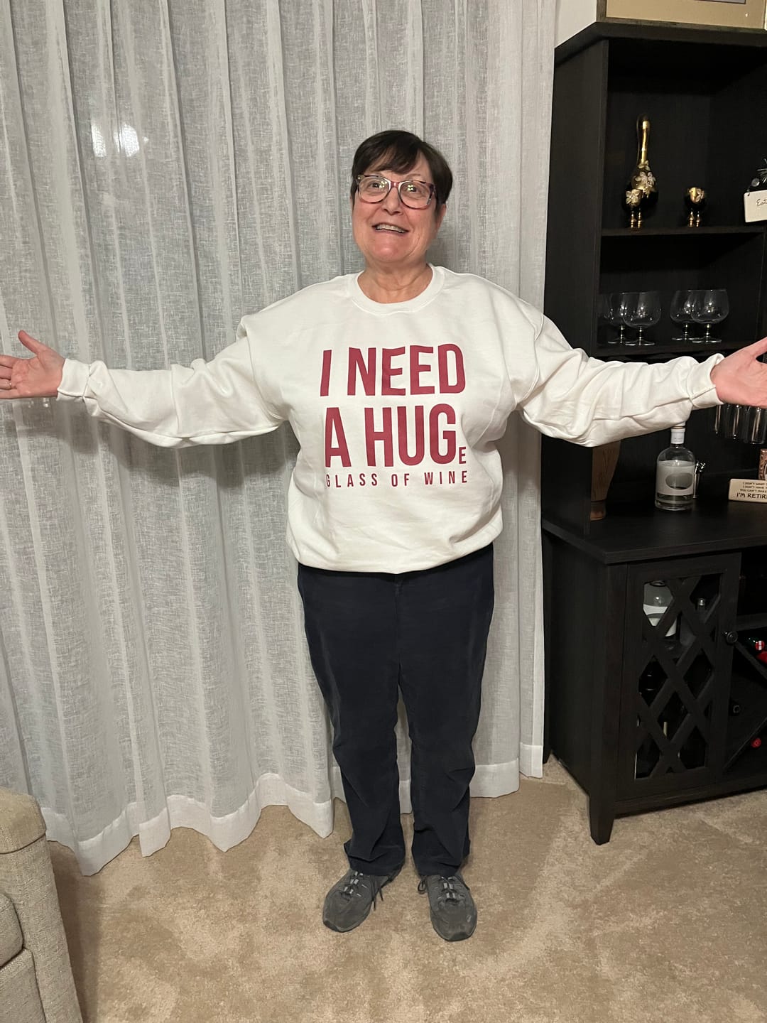 Customer photo review of I Need A Hug (Wine)