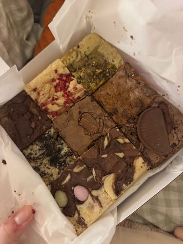 Customer photo review of Birthday Brownie & Blondie Mixed Box