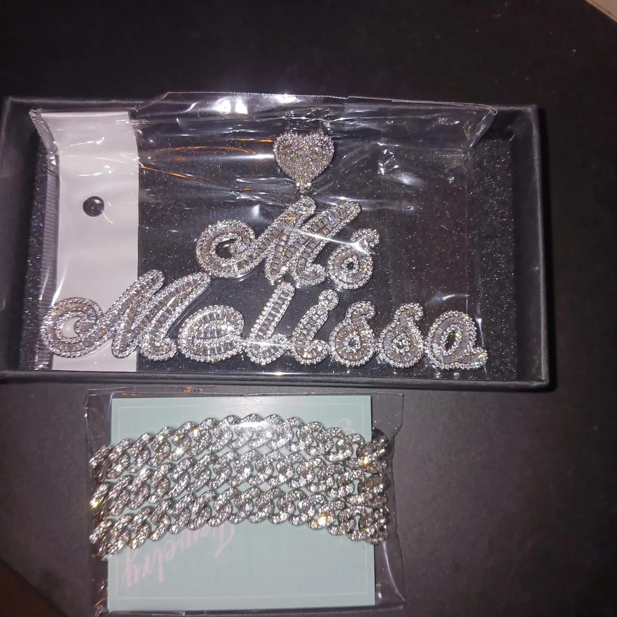 Customer photo review of DAZZLE CUSTOM NECKLACE