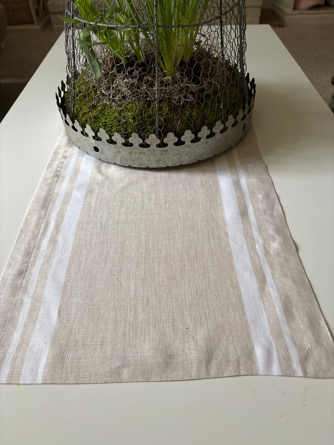 Customer photo review of French Stripe Table Runner