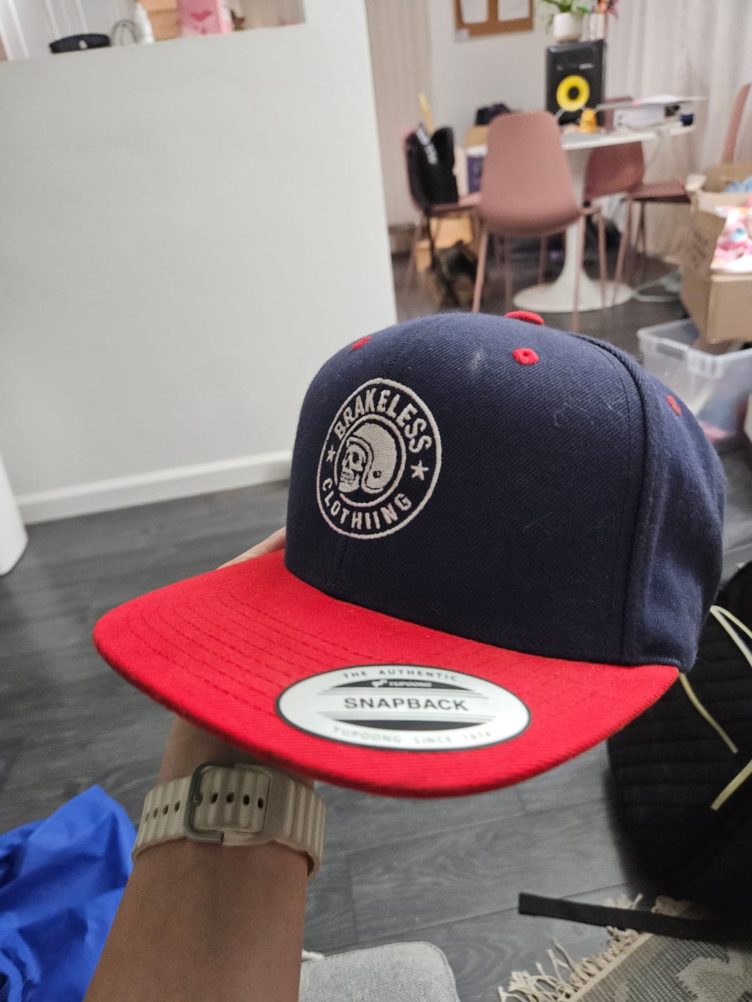 Customer photo review of BRAKLESS SKULL Snapback Hat