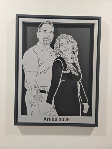 Customer photo review of Wedding Anniversary Metal Portrait