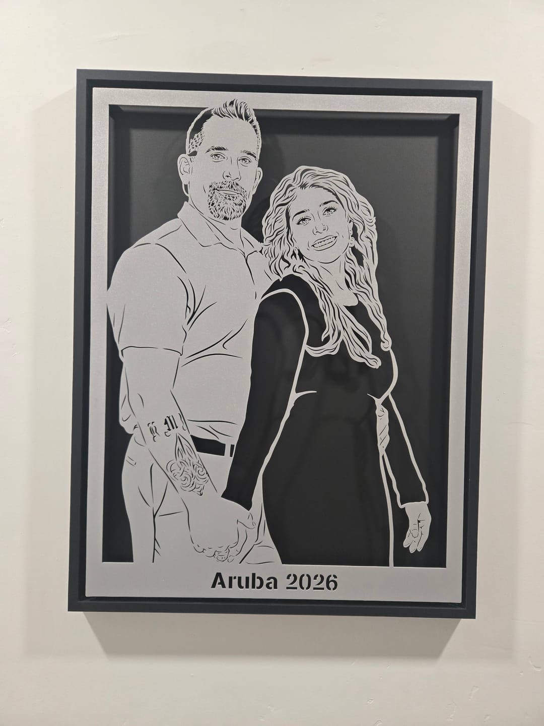 Customer photo review of Wedding Anniversary Metal Portrait