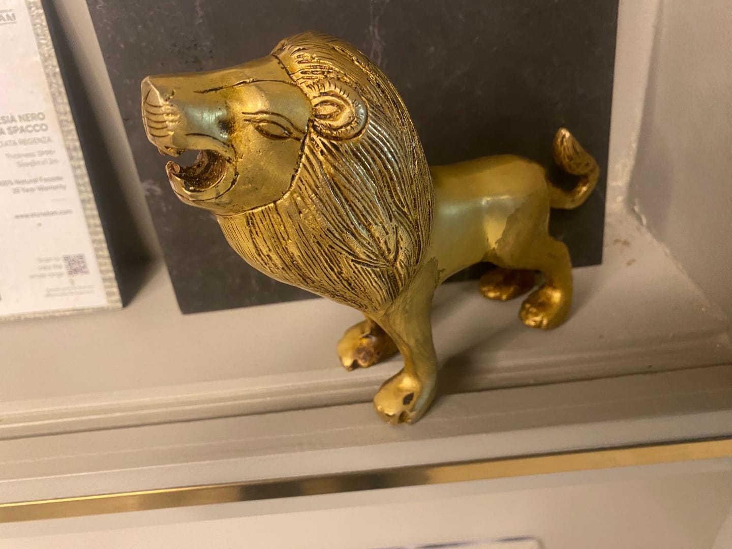 Customer photo review of 100% Pure Brass Lion Statue Idol Vastu Remedy and Decorative Showpiece for Home, Office and Gifting by Vastu Mandir