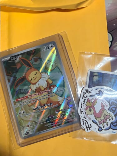 Customer photo review of Eevee 173 (Pokemon Center Exclusive) [SV Scarlet & Violet Promo Cards]  - Holofoil