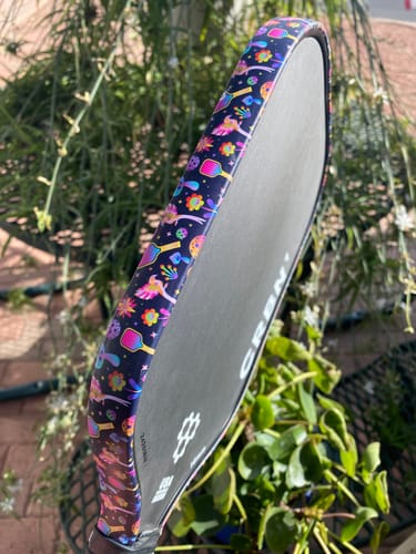 Customer photo review of Pink Psychedelic Edge Tape (3 pack) - Pickleball Paddle Edge Tape