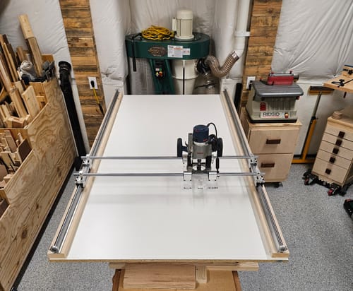 Customer photo review of Router Sled Acrylic Router Base & Brackets