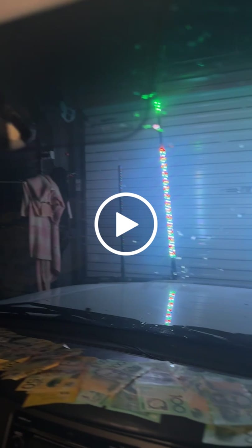 Customer video review of 6ft LED Whip Lights