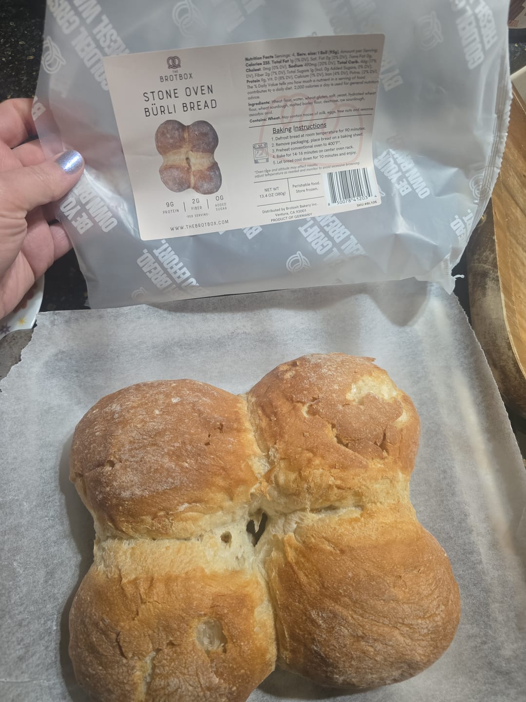 Customer photo review of Stone Oven Bürli Bread