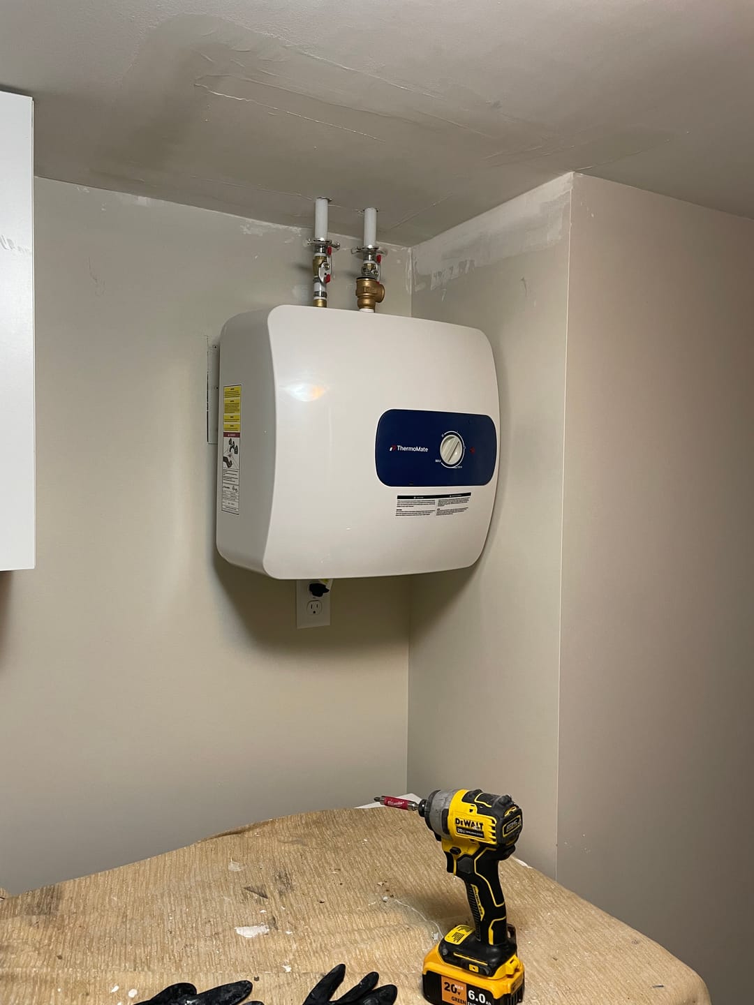 Customer photo review of 8.0-Gallon Electric Tank Water Heater – 120V