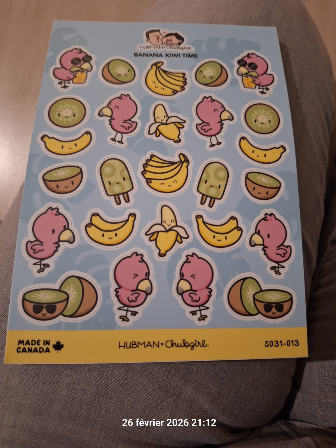 Customer photo review of Sticker Sheet - Banana Kiwi