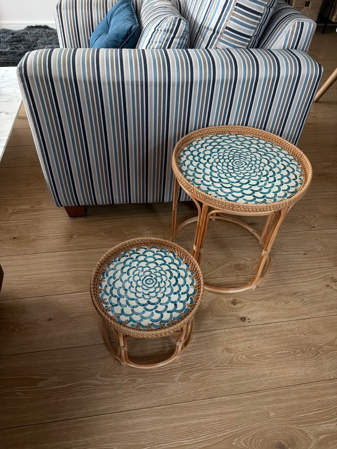 Customer photo review of Bloom Rattan Table Set