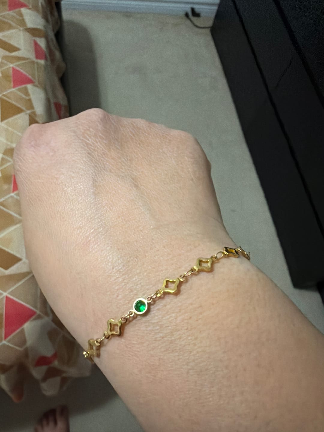 Customer photo review of Gold filled Birthstone charm