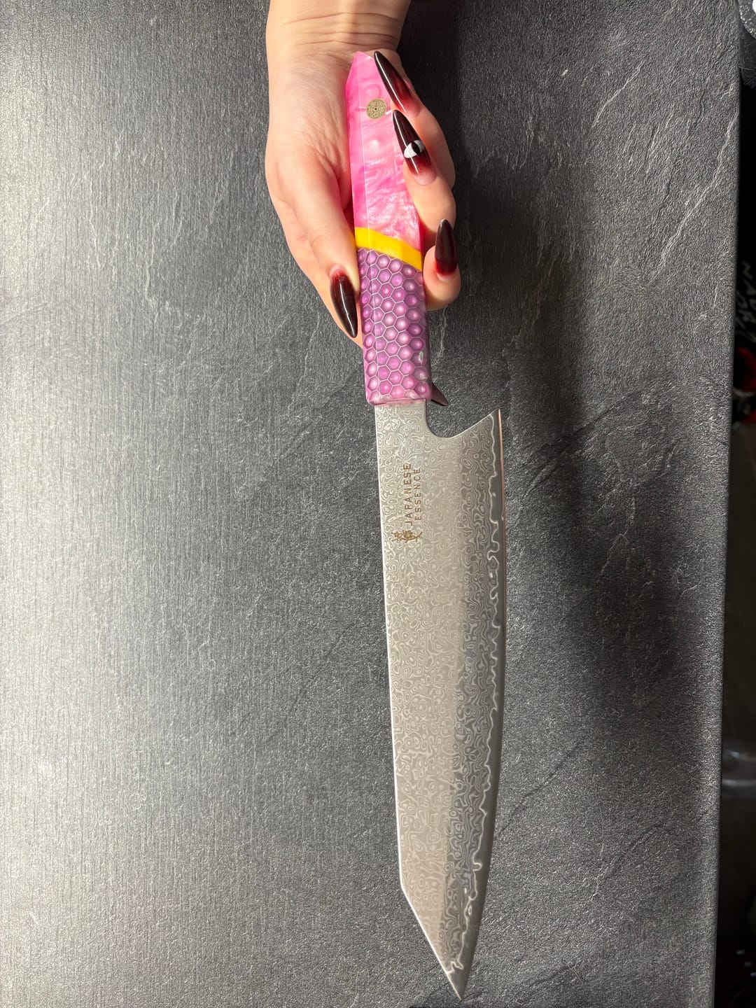 Customer photo review of Cutit Kiritsuke 20 cm din Otel Damasc cu Maner Sakura Blossom
