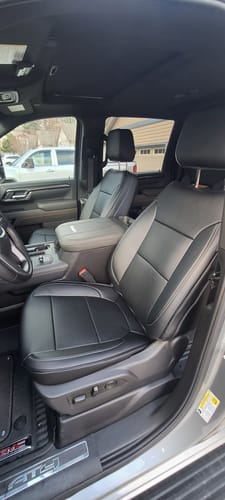 Customer photo review of 2019+ GMC Sierra Premium Custom Leather Seat Covers
