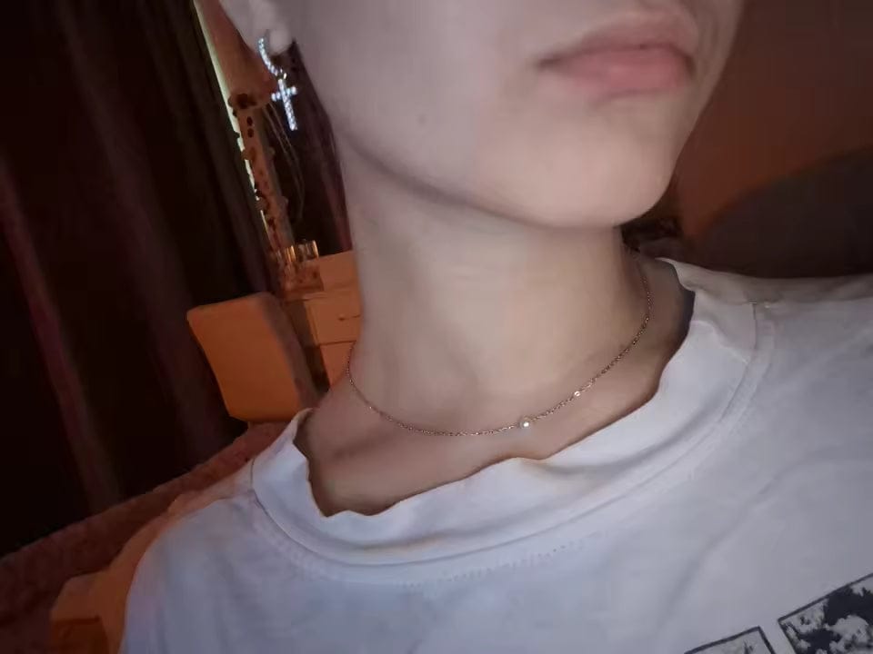 Customer photo review of Elise Pearl Necklace
