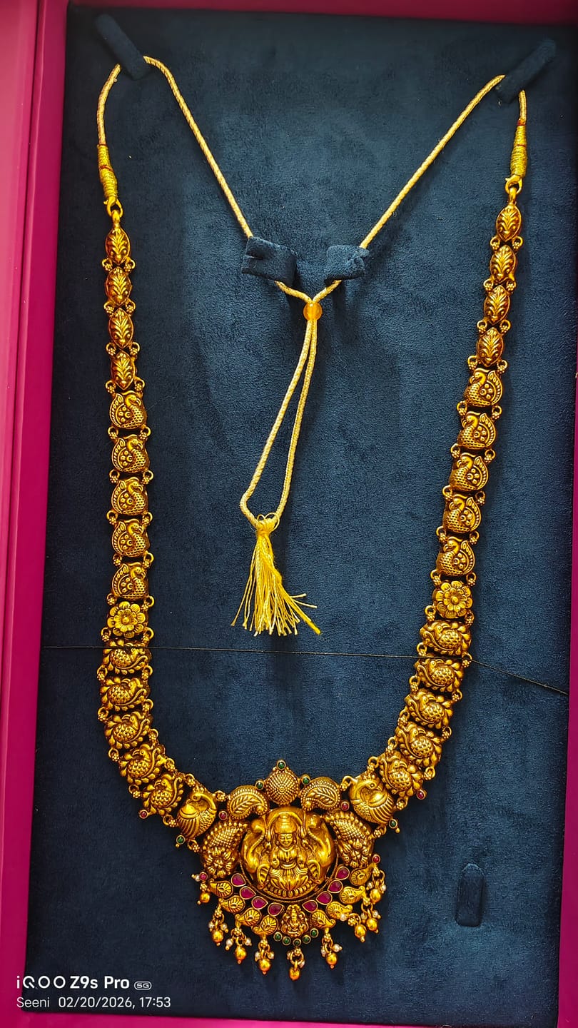 Customer photo review of Lakshmi Peacock 925 Sterling Silver Haram for women