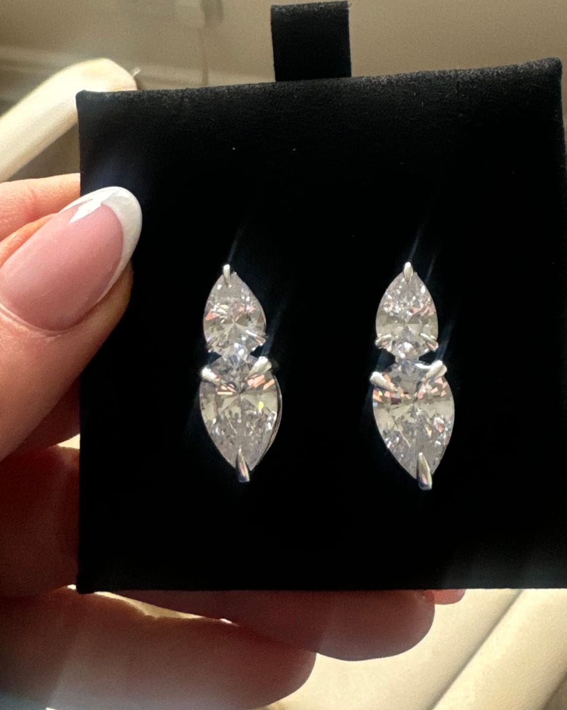 Customer photo review of La Belle Epoque Earrings