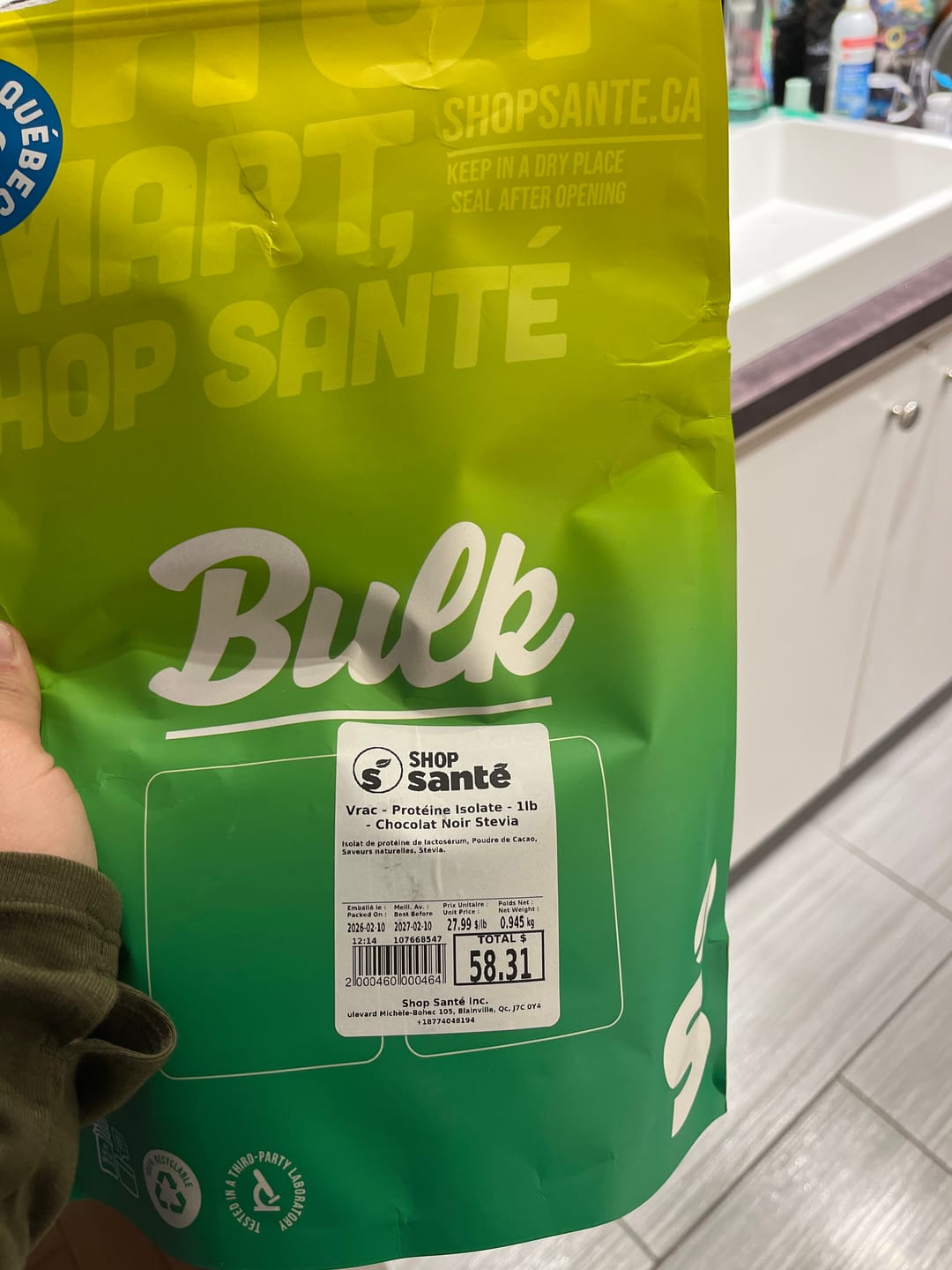 Customer photo review of Vrac - Protéine Isolate - 1lb