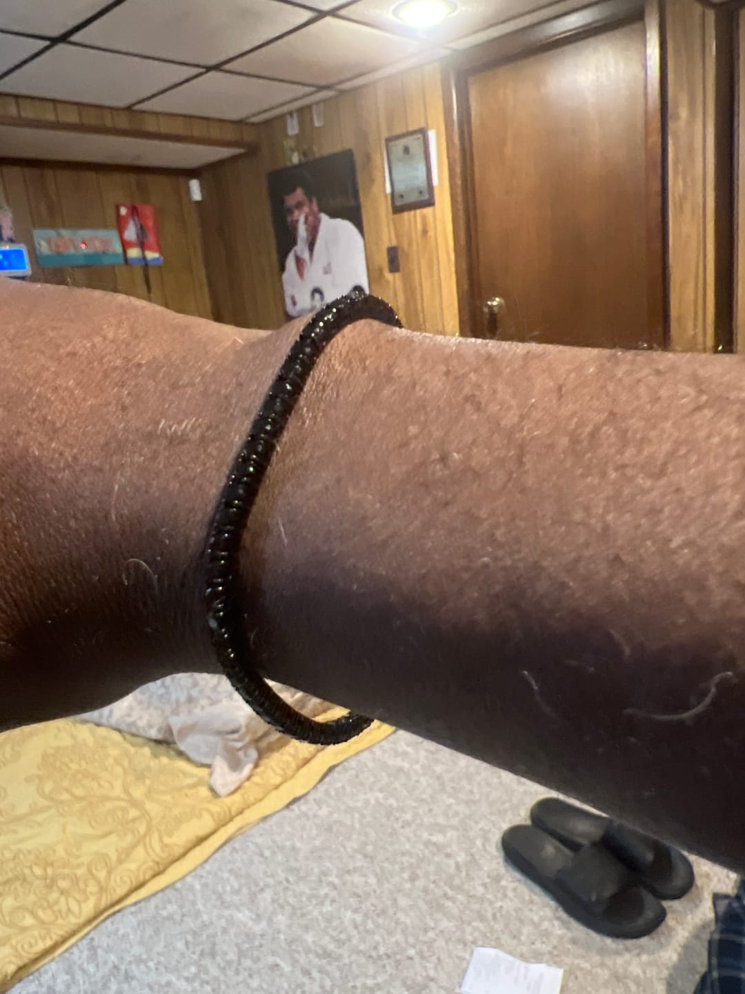 Customer photo review of Black Stone Tennis Bracelet | 3mm
