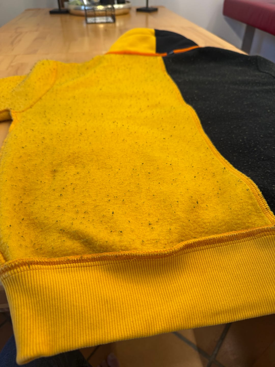 Customer photo review of Möwe Nee · Unisex Bio Schalkragen Sweatshirt (ohne Kapuze)