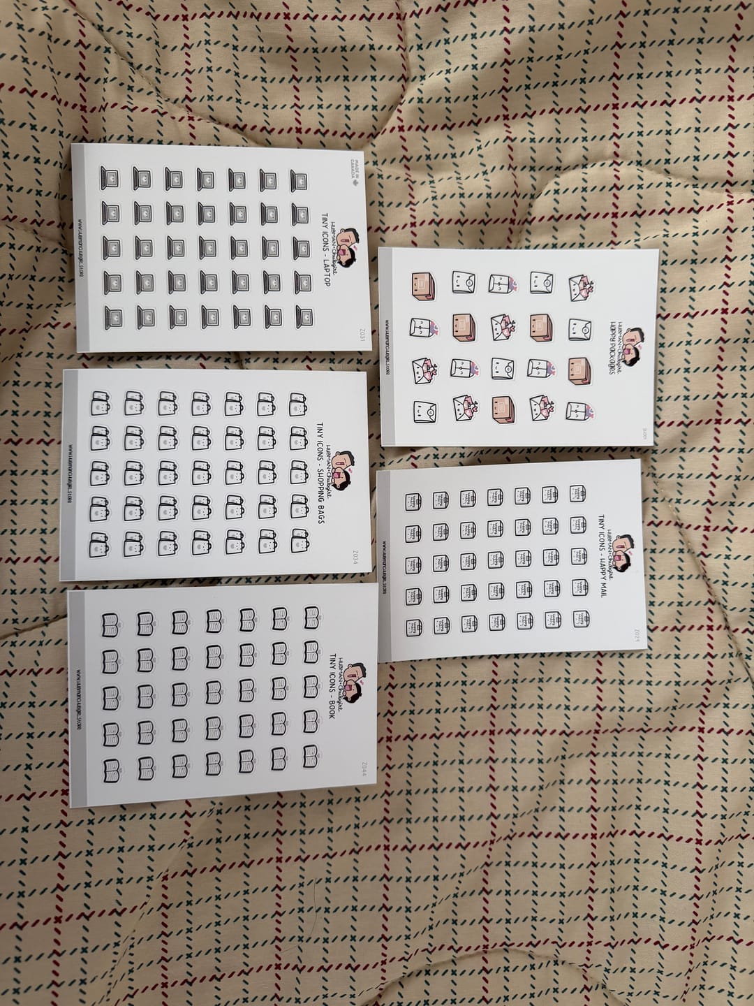 Customer photo review of Tiny Icons - Book Planner Stickers